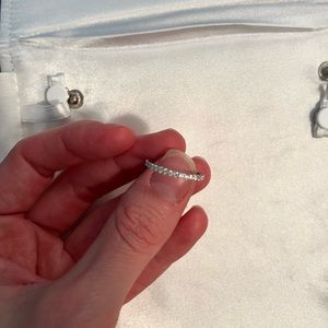 Silver diamond band